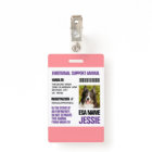 Pink Purple Emotional Support Animal Photo ID