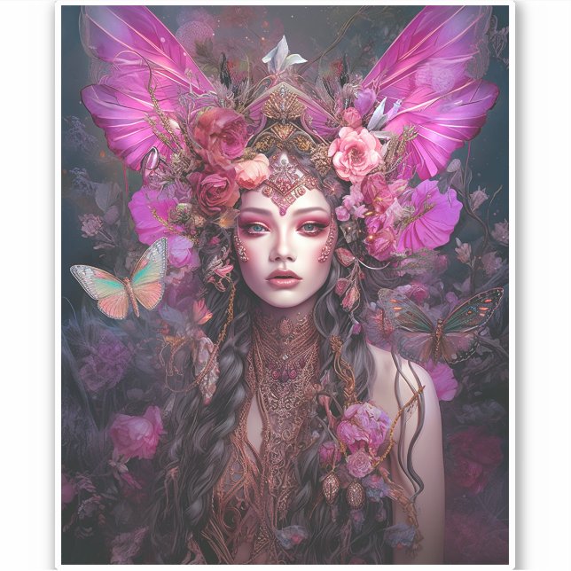 Pink Purple Fairy Queen Fantasy Art (Front)
