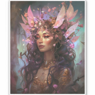 Pink Purple Fairy Queen Fantasy Art