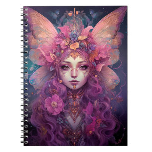 Pink Purple Fairy Queen Fantasy Art Notebook