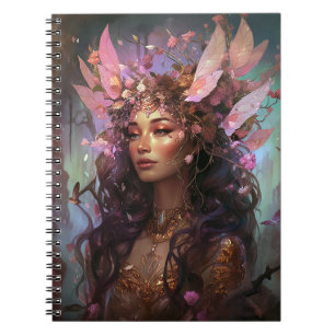Pink Purple Fairy Queen Fantasy Art Notebook