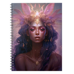 Pink Purple Fairy Queen Fantasy Art Notebook