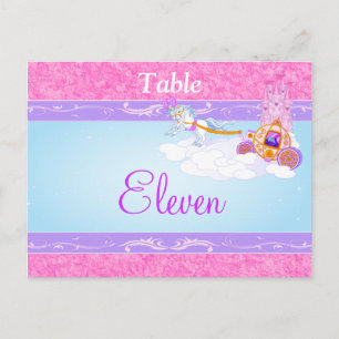 Pink, Purple Fairy Tale Table Name/Number Postcard