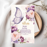 Pink Purple Floral Butterfly Girl Books for Baby