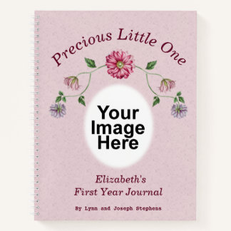 Pink & Purple Floral Vine Baby Journal