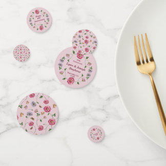 Pink & Purple Floral Vine Confetti