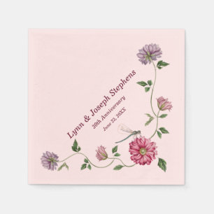Pink & Purple Floral Vine   Napkin