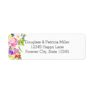Pink Purple Floral Watercolor Gold Sparkle