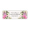 Pink Purple Floral Wedding Return Address Label
