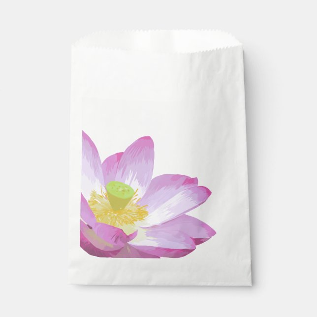 Pink purple flower favour bag (Front)