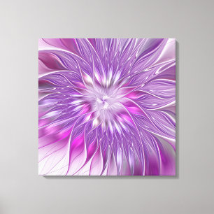 Pink Purple Flower Passion Abstract Fractal Art Canvas Print