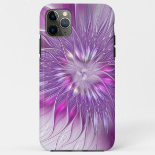 Pink Purple Flower Passion Abstract Fractal Art iPhone 11 Pro Max Case