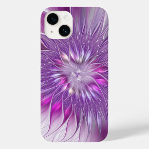 Pink Purple Flower Passion Abstract Fractal Art Case-Mate iPhone 14 Case