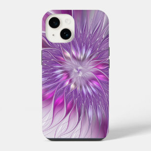 Pink Purple Flower Passion Abstract Fractal Art iPhone 14 Case