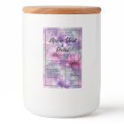 Pink & Purple Flowers cosmetics bottle label