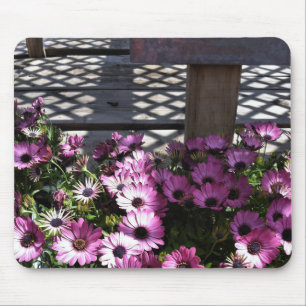 Pink Purple Flowers Mouse Mat