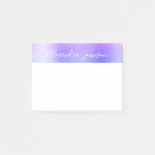Pink Purple Foil Professional Business Post-it Notes