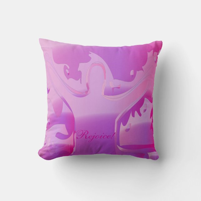 Pink & Purple For the Cross Pillow -Lt Purple Back (Front)