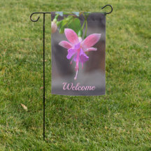 Pink & Purple Fuchsia Garden Flag