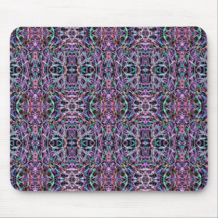 Pink Purple Geometric Mouse Mat