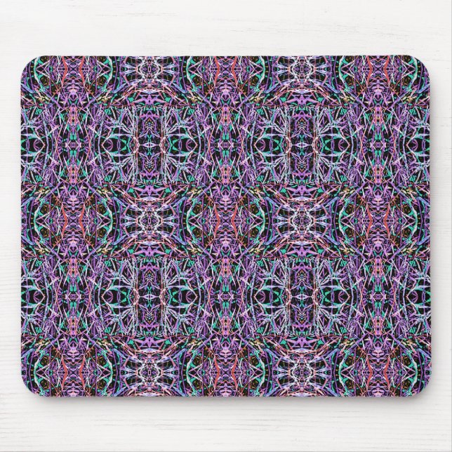 Pink Purple Geometric Mouse Mat (Front)