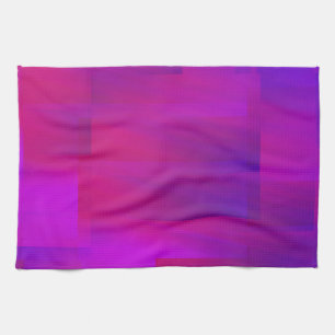 Pink Purple Glitch Art Vaporwave Aesthetic Analog Tea Towel