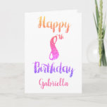 Pink Purple Glitter 8th Birthday Card<br><div class="desc">A personalised glitter 8th birthday card,  which you can easily personalise the front with her name. The inside birthday message can also be personalised. A personalised eighth birthday keepsake for daughter,  granddaughter,  goddaughter,  etc. Please note there is not actual glitter on this product but a design effect.</div>