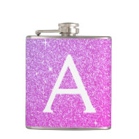 Pink Purple Glitter and Sparkle Monogram