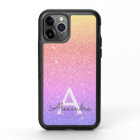 Pink Purple Glitter and Sparkle Monogram