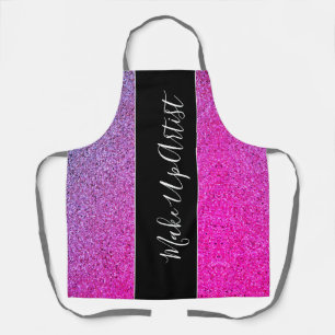 Pink Purple Glitter Make Up Artist Apron