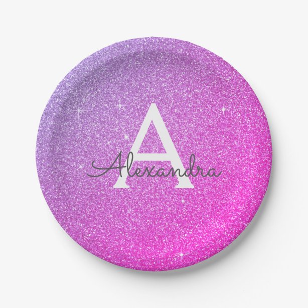 Glitter Plates Zazzle UK