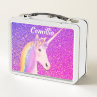 Glitter unicorn lunch bag store