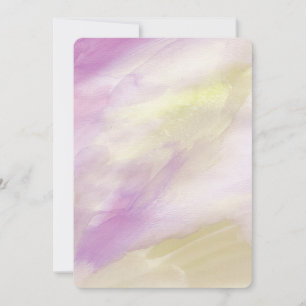 Pink Purple Gold Watercolor Baby Shower Invitation