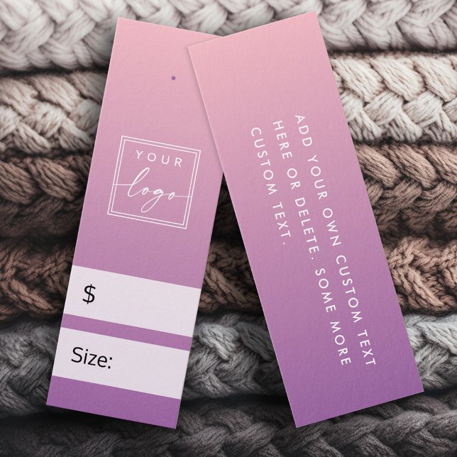 Pink purple gradient DIY price hang tag (Pink purple gradient DIY price hang tag)