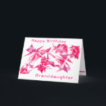 Pink & Purple Granddaughter Birthday Card<br><div class="desc">I was thinking of little girls in my family as I was creating these designs and this verse.  I hope you like it!</div>