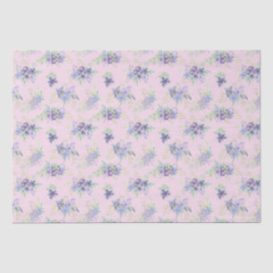 Pink Purple Green Floral Birthday Bridal Shower Tissue Paper