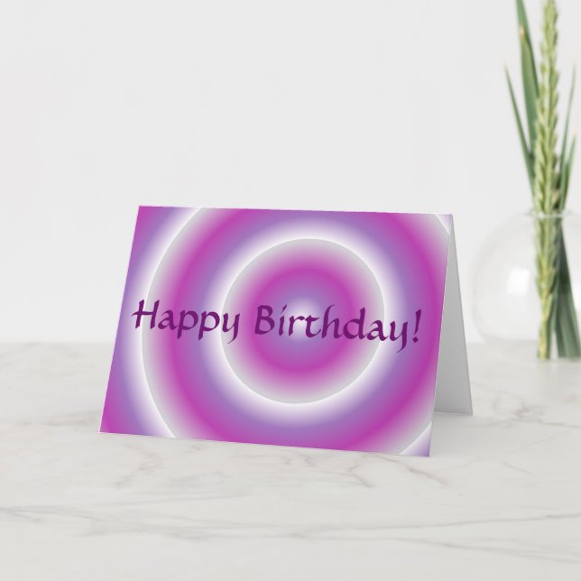 "Pink & Purple" Greeting Card (Front)