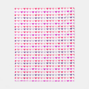 Pink & Purple Hearts Cosy Valentine's Day Blanket