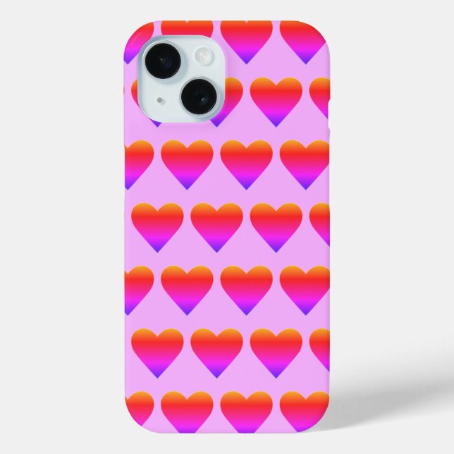 Pink Purple Hearts Love Valentine’s Day Case-Mate iPhone Case (Back)