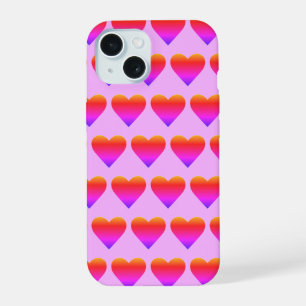 Pink Purple Hearts Love Valentine’s Day iPhone 15 Case
