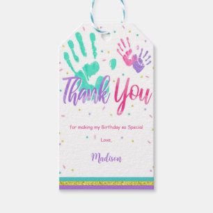 Pink & Purple High Five Gift Tags 