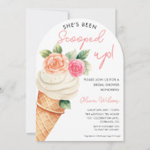 Pink & Purple Ice Cream & Floral Bridal Shower 