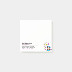 Pink Purple Janitorial Branding Cleaning Post-it Notes
