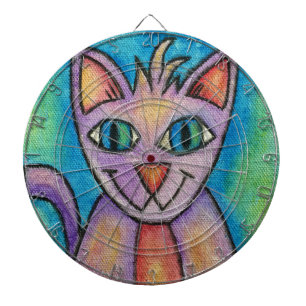 Pink Purple Kitty Cat Dartboard