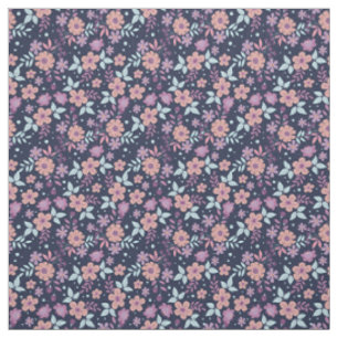 Pink Purple Lavendar Floral Pima Cotton Fabric