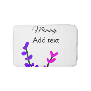 Pink purple lavender mummy mother's day mum gift bath mat