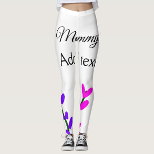 Pink purple lavender mummy mother's day mum gift leggings