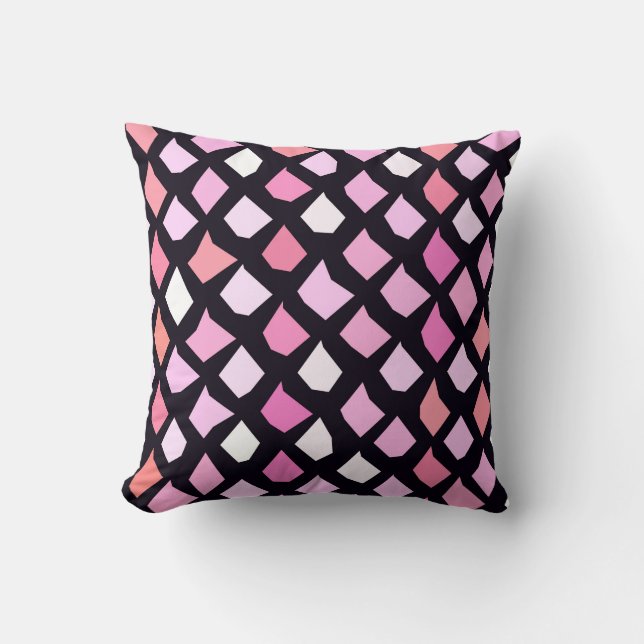 Pink Purple Lavender Red Pattern Cushion (Front)