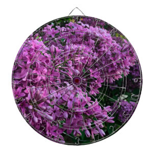 Pink purple lilacs   romantic pink floral photo dartboard