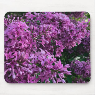 Pink purple lilacs   romantic pink floral photo mouse mat